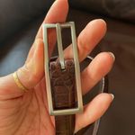 Kenneth Cole pre loved leather belt women’s size buckle to first hole 27 inches to last hole 31 inches Photo 4