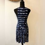 Athleta Santorini Thera Dress Tie Dye Stripe Dress Navy Size Small Photo 6