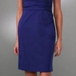 Diane Von Furstenberg Diane Von‎ Furstenberg DVF Blue Jamila Ruched Dress Women's Size 6 Photo 0
