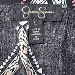 Jessica Simpson  Women's Cold Shoulder‎ Top Blouse Multicolor Aztec Print Large Photo 5