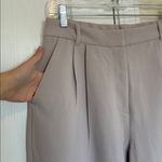 Abercrombie & Fitch Curve Love A&F Sloane Tailored Wide Leg Pant in Light Taupe 12 short Photo 4