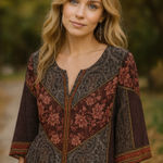 Vintage Y2K C est 1946 Boho Flowy Top Womens 2X Purple Pink Boho Romantic Fairy Photo 0