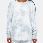 Lacausa  Lolo Henley Medium Weight Organic Cotton Jersey Unisex Fit Blue XL Photo 0