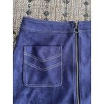 Modcloth Woman's 12 Navy Blue Mini Skirt Pockets And Full Zipper On Front Photo 11