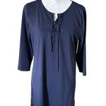 Lands End Womens Dress Nylon Spandex Blend Blue Summer Stretch Medium Photo 0
