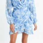 ShowPo Can I Be Your Honey Dress in Cloudy Floral Size 4 Blue Photo 0
