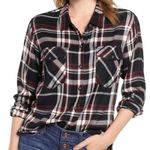 Sanctuary Plaid Boyfriend Button Shirt Large Grunge Western Cowgirl Style Photo 0