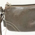 Coach Brown Leatherware Zipper Pouch Case Wallet Clutch Wristlet Photo 1