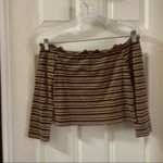 Rue 21 Multicolor Striped Off the Shoulder Crop Top Photo 6