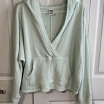 PINK - Victoria's Secret Pink Victoria’s Secret hooded v neck terry cloth sweatshirt size medium Photo 0