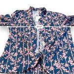Free People  Poolside Navy Blue & Pink Floral 3 Piece Set Sz L‎ Photo 10