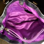 Coach Black Leather ‘Ashley’ Satchel Handbag Large Pebbled with strap Photo 3