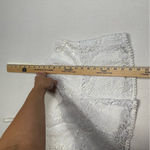 BCBGMAXAZRIA White Lace Crop Top Lined Adjustable Straps Size Large Photo 12