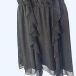 BCBG Black sleeveless dress with ruffles, fully lined S Photo 3