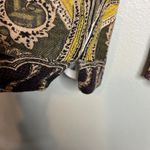 Chico's  Fitted‎ Mock Neck Patterned Top Size 1 Small Zip Back Equestrian Photo 7