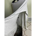 Lilly Pulitzer  Florenna wrap poncho sweater, silver  fringe, size one size Photo 9