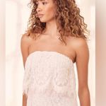 Lulus NWT White Lace Strapless Midi Dress medium Photo 1