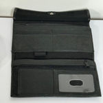 Fossil Vintage Black Leather Snap Wallet Zipper Coin Pocket with Back Pouch Photo 4