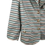 Ann Taylor Loft Women's Striped Blazer Size 10 Multicolor Long Sleeve Jacket Photo 4