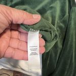 JOLIE & JOY Cropped Hoodie Sweater Womens Velour Green Pullover Long Sleeve SZ L Photo 6