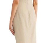 Rumer Estelle Halter Maxi‎ Dress Size M Tan Size M Photo 1