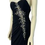 Xcite Black Strapless ruched sequined prom dress sexy lpw back size 4 Photo 2