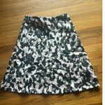H&M  Olive Green & Beige Abstract Camo A-Line Skirt – Size 6 Photo 2