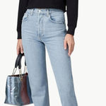 Reformation NWT Cynthia High Rise Straight Jeans in Tahoe | Sz 27 | Light Wash Photo 1