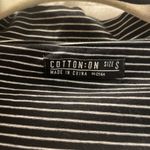 Cotton On Black & White Striped Choker Short Sleeve Top Photo 1