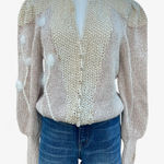 Vintage 70s–80s KippSport Wool Angora Cardigan L Cream Knit Detail White Size L Photo 0