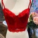 Victoria's Secret Red Lace Bustier Photo 0