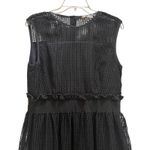 Orla Kiely Black Embroidered Grid Mesh Sleeveless Knee Length Dress Size 8 Photo 4