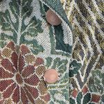 Vintage Size M Tapestry Floral Crop Blanket Jacket Well Worn Art Vintage Boxy Size M Photo 3