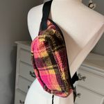 Plaid Sherpa Across Body Bag Fanny Pack Waist Adjustable Multicolor New Purse Pink Photo 1