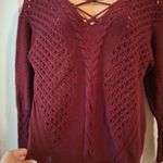 Maurice's XL Women's Burgundy Knit Sweater Photo 10