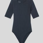Everlane  The Short-Sleeve Crew Neck Bodysuit in Black, Size Small Photo 8