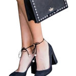 Kate Spade Womens Pumps Size 7.5 Black Whimsigoth Chunky Dark Romantic Feminine Photo 0