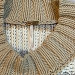 Free People Devon Cropped knit Sweater Striped Grey White brown soft neutral S Photo 2