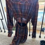 Free People  Plaid Button-Up Dress Photo 2