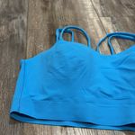 Soma  Strappy Longline blue racerback sports bra, large. Photo 1