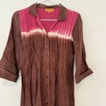 Roberta Freymann  Womens Pure Linen Ombre Print Dress Size Small 1636 Photo 2