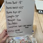 J. McLaughlin Chain Print Dress 3/4 Sleeve Draped Waist Gray Multi Size Medium Photo 11