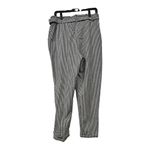SO  Black and White Gingham Straight Leg Paperbag Pants, Size Large NWOT Belted Photo 1