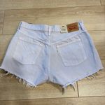 Levi's NWT Levi’s Women’s 501 Button Fly Shorts Raw Hem Purple Lavender Size 32 Photo 3