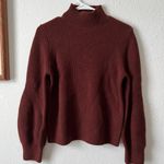 & Other Stories chocolate brown wool blend mock neck sweater Photo 0