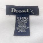 Denim & Co Floral Embroidered Sweatshirt Photo 4