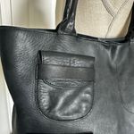 Marni Napa Black Leather Front Pocket Shopper Tote Bag Designer Photo 5
