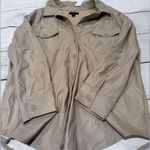 Halogen  faux leather shirt jacket Photo 2