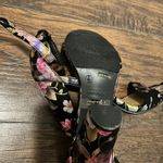 Bamboo  Floral Print Ankle Strap Block Heel Sandals Party‎ Wedding Occasion Photo 7