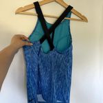 Nike blue racerback workout athleisure tank top padded cups women's size small Photo 2